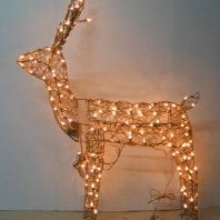 48" 3D grapevine Animated Standing Buck with csa 150Lights