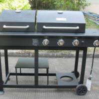 Barbeque- 3 burner + 1 side burner + charcoal