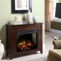 Metalindo-mantel with electric fireplace