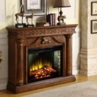 Olivia-mantel with electric fireplace