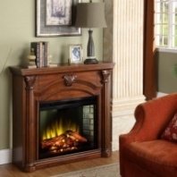 Titan-mantel with electric fireplace