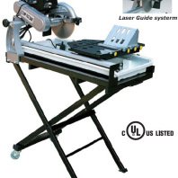 Ten inch laser guided wet tile saw