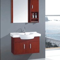 Solid Wood Wall Mounted Bathroom with Mirror