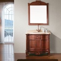 38" Vanity with Mirror Marble Top and Cupc Basin