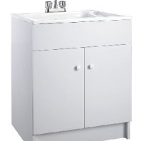 Laundry Vanity with Sink, Drain, and Faucet