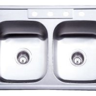 Drop in Double Sink 33"×22"×6"